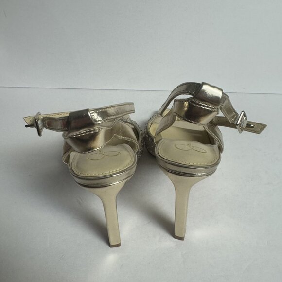 Jessica Simpson Womens Lendall Sandal Champagne Size 7.5 M - Picture 4 of 6